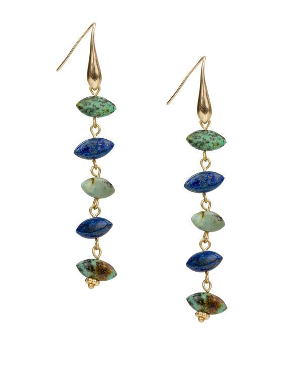 パトリシアナシュ レディース アクセサリー ピアス・イヤリング Patricia Nash GoldTone Plated 5 Stone Drop Earrings Worn Gold ゴールド