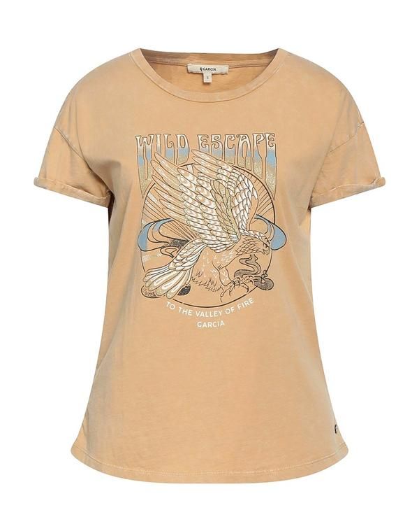 ガルシア レディース トップス Tシャツ GARCIA Light Brown ブラウン