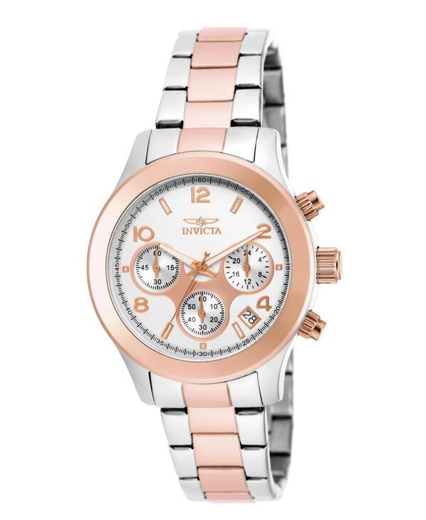 インビクタ レディース アクセサリー 腕時計 Invicta Womens 19220 Angel Quartz 3 Handial Watch Rose gold ゴールド