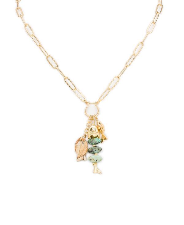 パトリシアナシュ レディース アクセサリー ネックレス・チョーカー・ペンダントトップ レース Patricia Nash GoldTone Plated Charm Dangle Necklace Worn Gold ゴールド