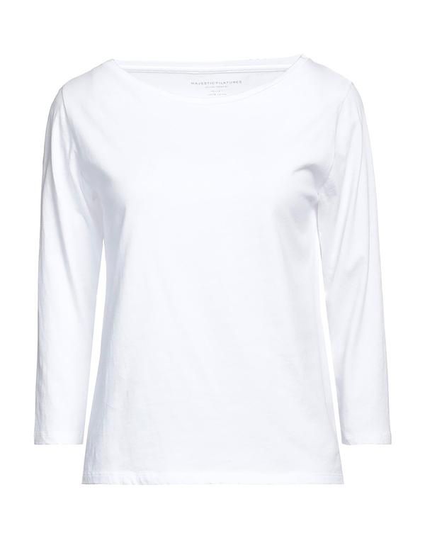 マジェスティック レディース トップス Tシャツ MAJESTIC FILATURES White ホワイト