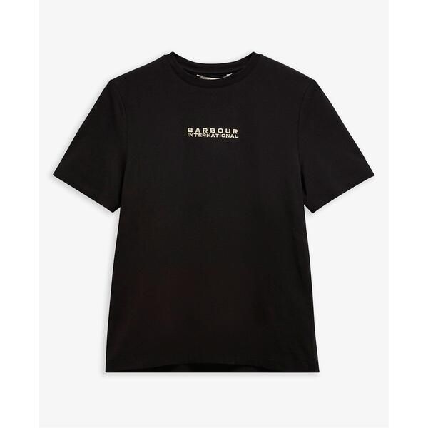 バブアー レディース トップス Tシャツ Barbour International Womens TShirt Black ブラック