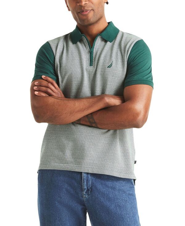 ナウティカ メンズ トップス ポロシャツ 半袖 Nautica MenshortSleeve Jacquard Polo Shirt June Bug