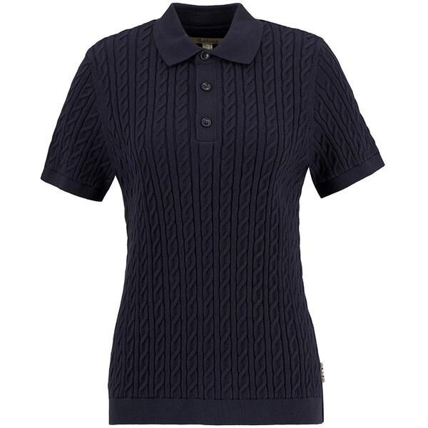 バブアー レディース アウター ニット・セーター ポロシャツ Barbour Hartland Short Sleeve Polo Neck Jumper Navy ネイビー