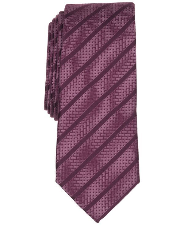 アルファニ メンズ アクセサリー ネクタイ Alfani Mensaxon Striped Slim Tie Macys Exclusive Berry ストライプ