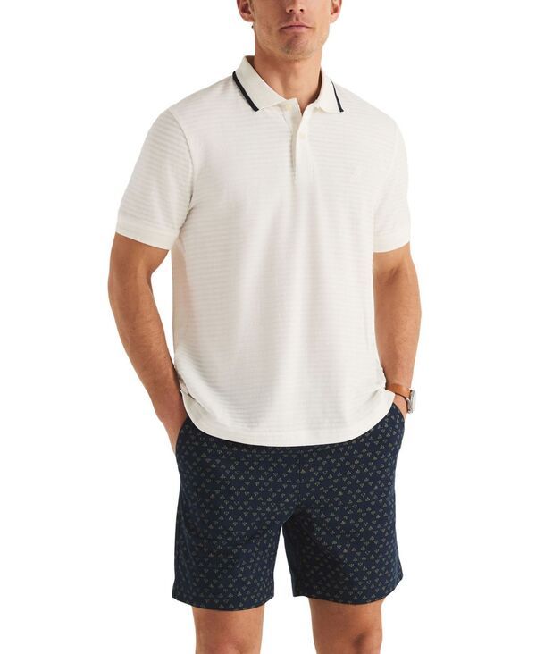 ナウティカ メンズ トップス ポロシャツ 半袖 Nautica MenshortSleeve Jacquard Polo Shirt Sail White ホワイト 14,746円