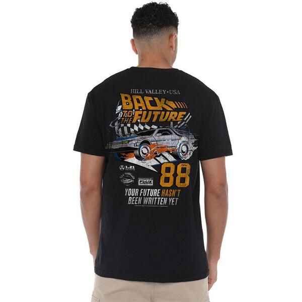 ユニバーサル メンズ トップス Tシャツ Universal Back To The Future Racing 88Mph Back TShirt Black ブラック