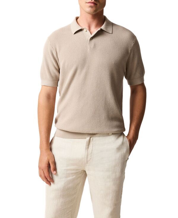 ロッドアンドグン メンズ トップス ポロシャツ ニット Rodd Gunn Mens Amberley Knit Polo Shirt Sand サンド