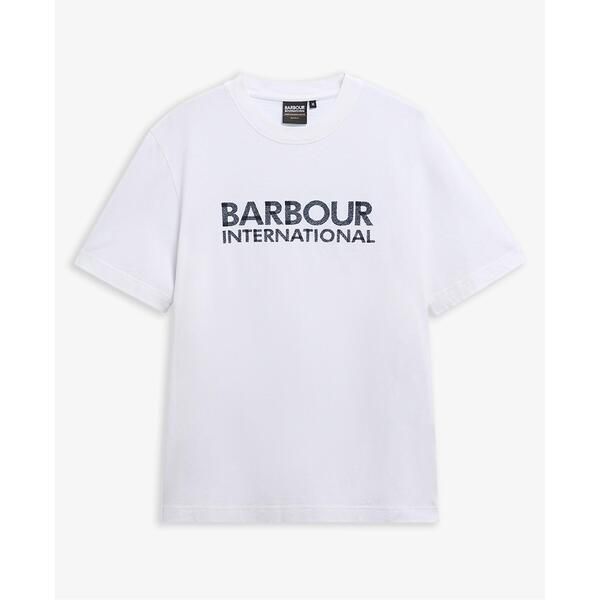 バブアー メンズ トップス Tシャツ Barbour International Mens TShirt White WH11 ホワイト