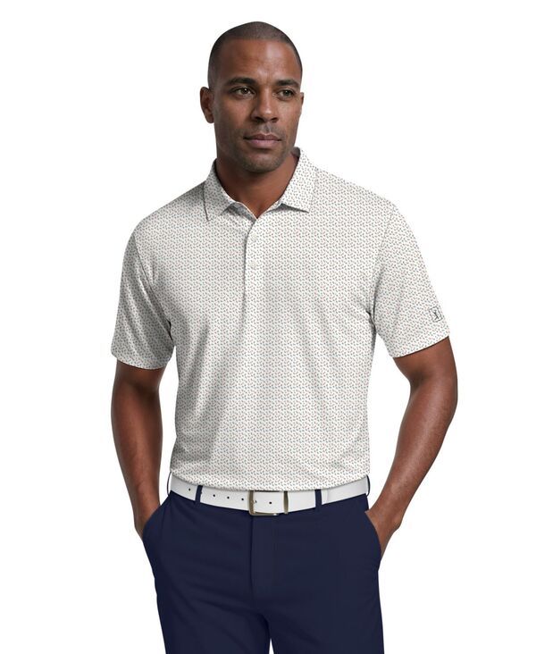 ピージーエーツアー メンズ トップス ポロシャツ プリント PGA TOUR Mens Confetti Print Golf Polo Shirt Bright White ホワイト