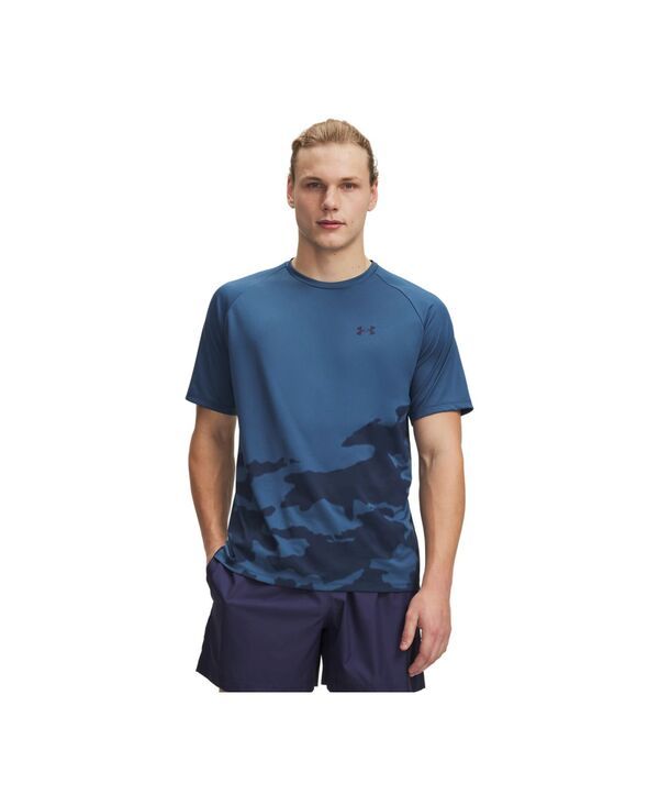 アンダーアーマー メンズ トップス Tシャツ クルーネック Under Armour Mens New Tech Novelty Crewneck TShirt Wham Blue ブルー