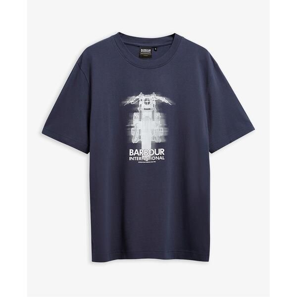 バブアー メンズ トップス Tシャツ Barbour International Mens TShirt Oxfrd Nvy NY52
