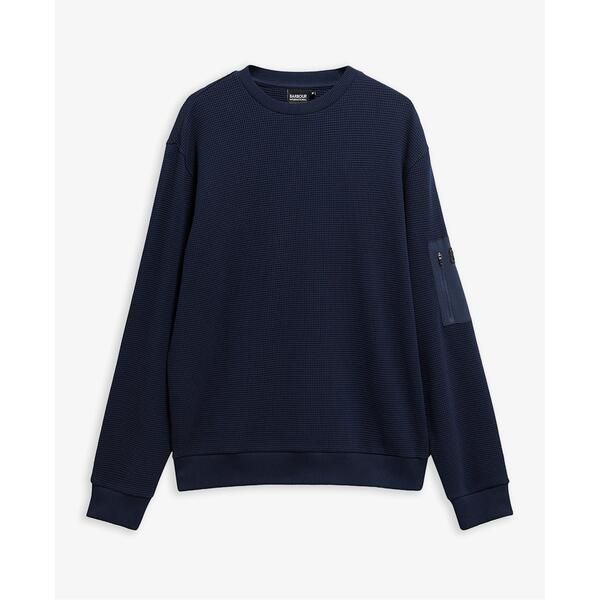バブアー メンズ アウター パーカー・スウェット シャツ Barbour International Mens Crew Sweatshirt Oxfrd Nvy NY52
