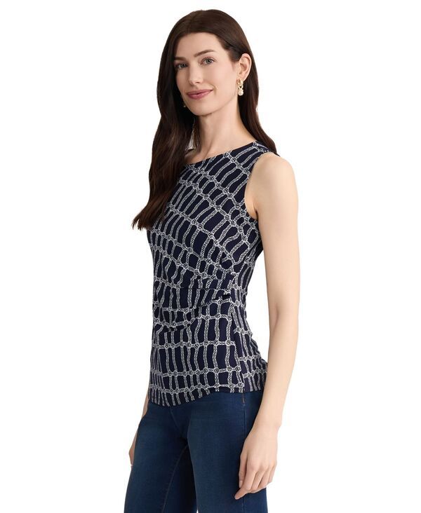 ジョーンズニューヨーク レディース トップス タンクトップ クルーネック プチ ノースリーブ Jones New York Petite Sleeveless Crewneck Tank Topacific Navy ネイビー 14,336円