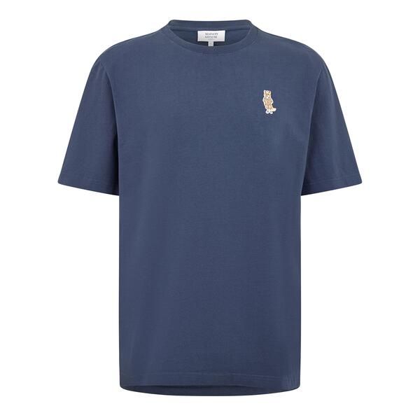 メゾンキツネ メンズ トップス Tシャツ Maison Kitsune Mens Dressed Fox Tee TShirt Shadow Blue ブルー