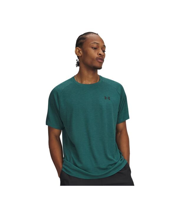 アンダーアーマー メンズ トップス Tシャツ Under Armour Mens Textured Performance TShirt Rack GreenBlack ブラック