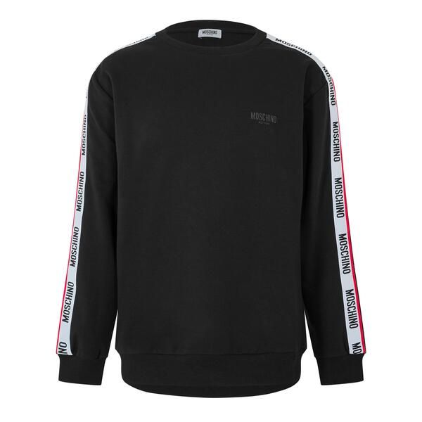 モスキーノ メンズ アウター パーカー・スウェット シャツ Moschino Mens Crew Sweatshirt Black ブラック