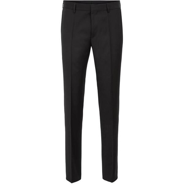 ボス メンズ ボトムス カジュアルパンツ ウール Boss Mens Herringbone Twill Gibson Italian Wool Trousers Black ブラック