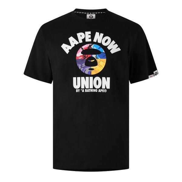 エエイプ メンズ トップス Tシャツ AAPE NOW Union Tee Sn63 Black ブラック