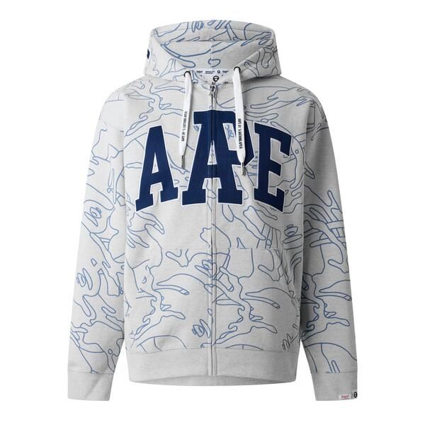 エエイプ メンズ アウター パーカー・スウェット AAPE Mens Zip Hoodie Heather White ホワイト