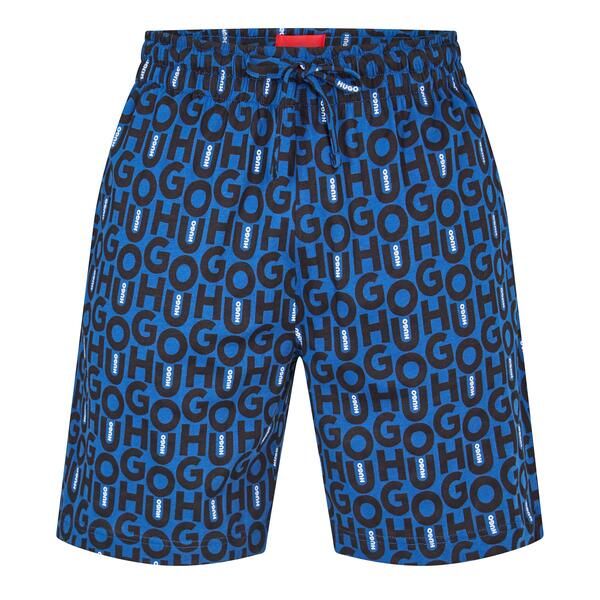 フューゴ メンズ ボトムス カジュアルパンツ ショートパンツ フリース Hugo Mens Fleece Jogger Shorts Dark Blue 462 ブルー
