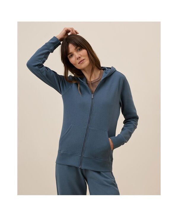 パクト レディース アウター パーカー・スウェット コットン フリース Pact Womens Organicotton Cloud Brushed Fleece Zip Hoodie Slate blue スレート