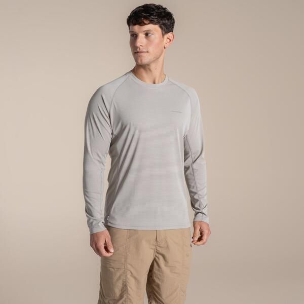 クラッグホッパーズ メンズ トップス Tシャツ 長袖 Craghoppers NosiLife Solar Shield LongSleeved TShirt Parchment