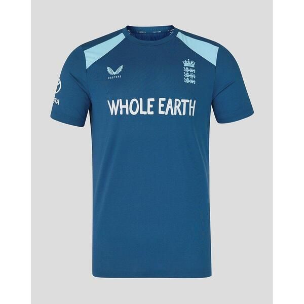 カストル メンズ トップス Tシャツ Castore Mens 2627 England Cricketraining Short Sleeve Performance TShirt EnsignAiryBlue