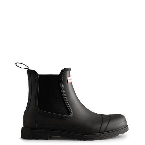 ハンター メンズ シューズ ブーツ・レインブーツ チェルシーブーツ チェルシー Hunter Commando Chelsea Boots Black ブラック