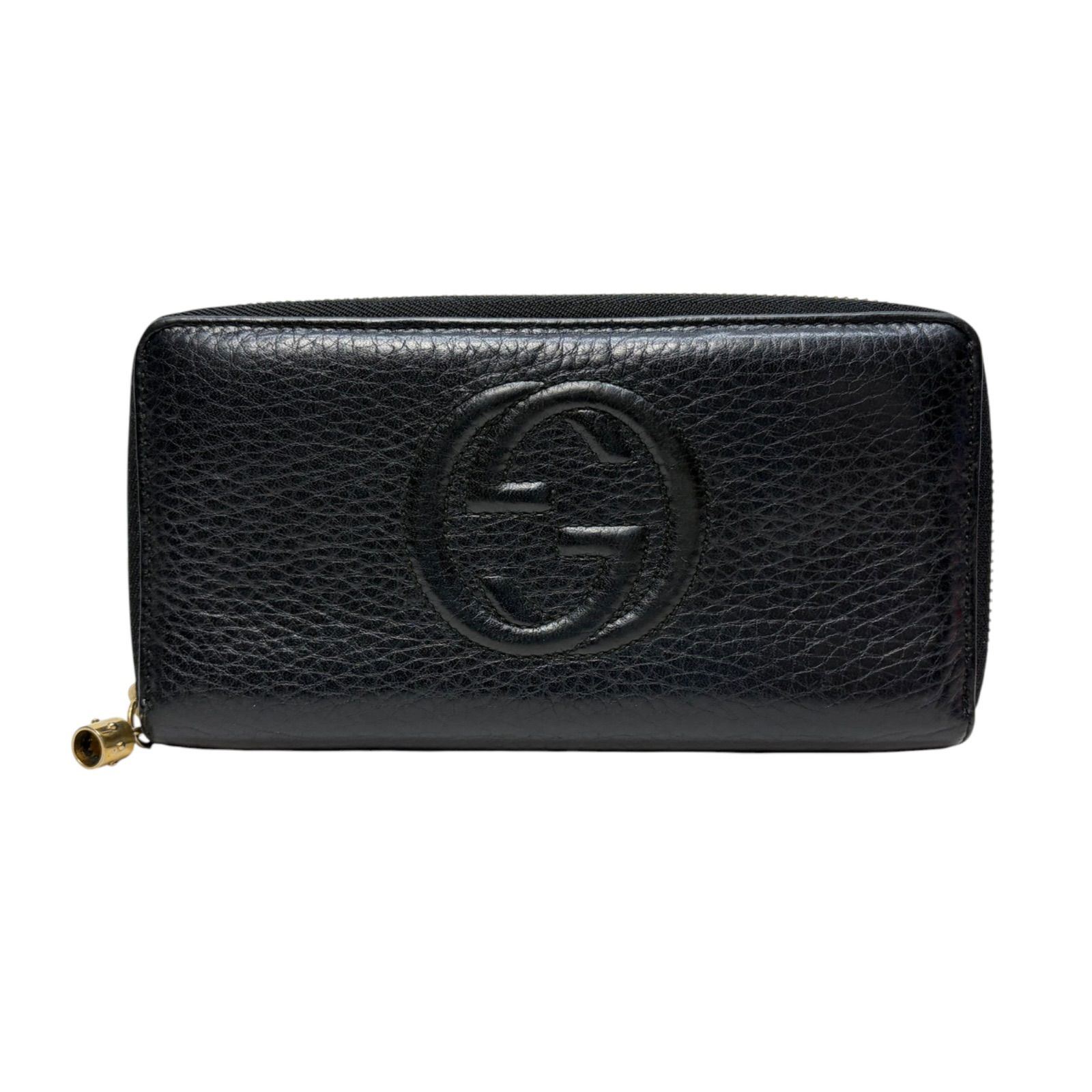 4350 GUCCI グッチ 長財布 ブラック ソーホー ラウンドファスナー