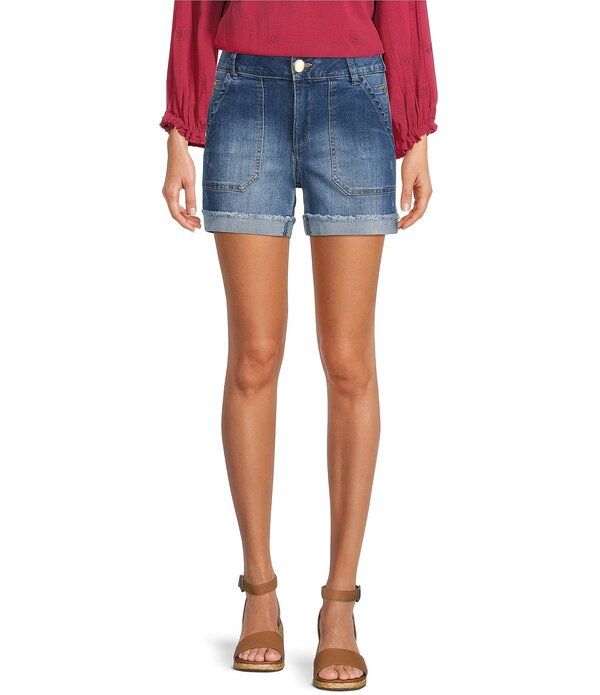 デモクラシー レディース ボトムス ハーフパンツ・ショーツ ショートパンツ Democracy Absolution High Rise Cuffed Shorts Mid Blue Vintage ブルー