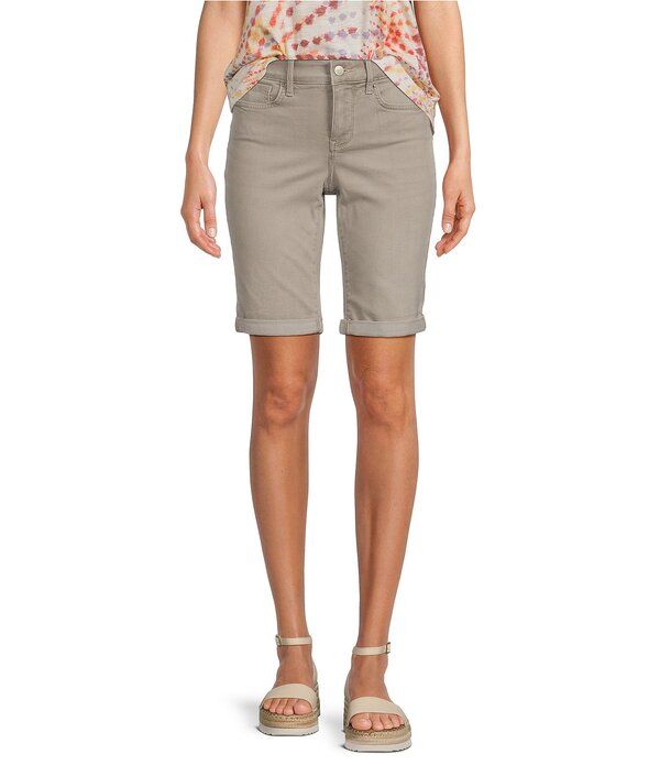 エヌワイディージェイ レディース ボトムス ハーフパンツ・ショーツ ショートパンツ デニム NYDJ Briella Stretch Denimid Rise LiftuckRoll Cuff Shorts Grenada Mist デニム