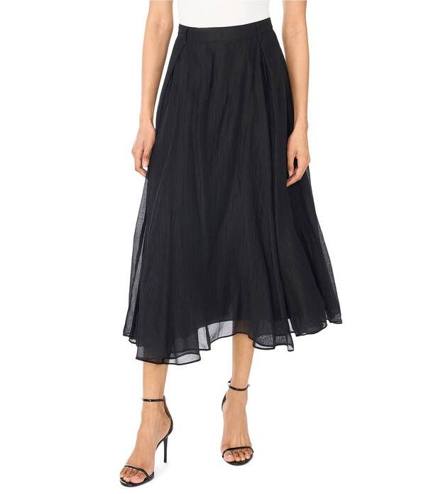 ヴィンスカムート レディース ボトムスカート A ライン マキシ Vince Camuto Flounce Maxi ALine Skirt Rich Black ブラック