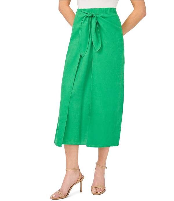 セセ レディース ボトムスカート ミディ CeCe Tie Wrap Midi Skirt Vibrant Kelly