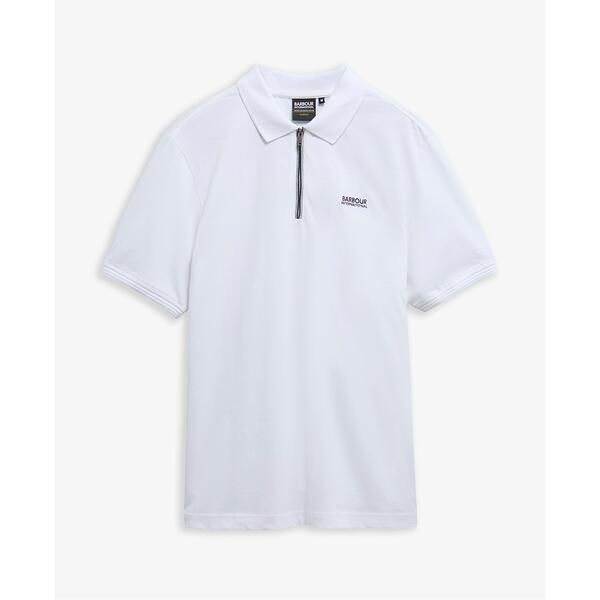 バブアー メンズ トップス ポロシャツ Barbour International Menshort Sleeve Polo Shirt White WH11 ホワイト