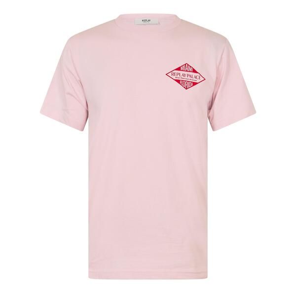 リプレイ メンズ トップス Tシャツ Replay Mens TShirt Pink ピンク