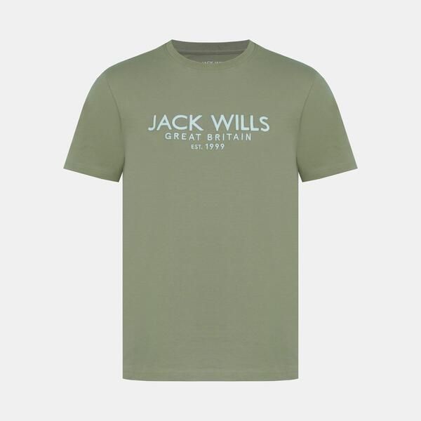 ジャック ウィルス メンズ トップス Tシャツ ロゴ Jack Wills Carnaby Logo Tshirt Mens Light Green グリーン