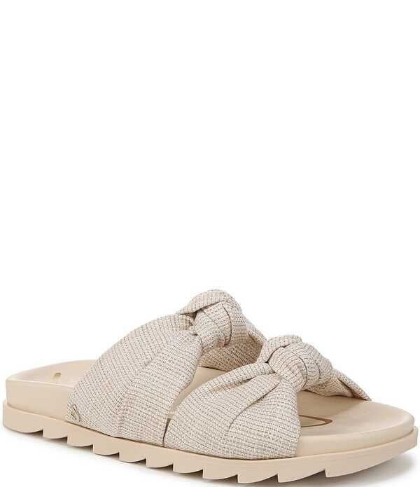 サムエデルマン レディース シューズ パンプス サンダル リネン Circus NY by Sam Edelman Estelle Linen Knotted Slide Sandals Vanilla Bean