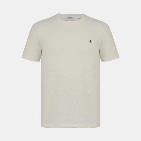 ジャック ウィルス メンズ トップス Tシャツ クルーネック コットン Jack Wills Mens JW Bubble Texture Cotton Short Sleeve Crew Neck Oversized TShirt Beige ベージュ