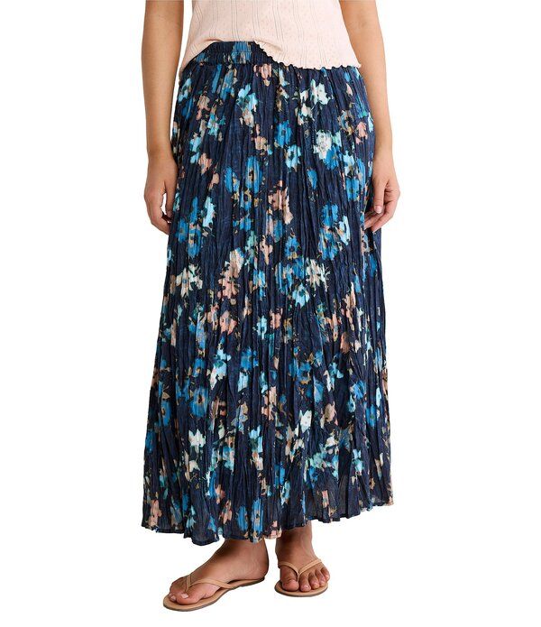 ニックアンドゾー レディース ボトムスカート A ライン フラワー柄 フラワー NIC ZOE Crinkle Glowy Floral ALine Skirt Indigo Multi インディゴ