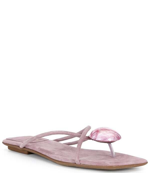 ジェフリー キャンベル レディース シューズ サンダル スエード Jeffrey Campbell Cosmosuede Stone Thong Flat Sandals Purple パープル