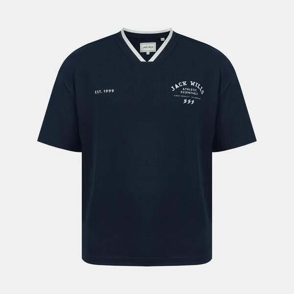 ジャック ウィルス メンズ トップス Tシャツ Vネック Jack Wills Mens VNeck Short Sleeve Oversized TShirt Navy ネイビー 11,186円