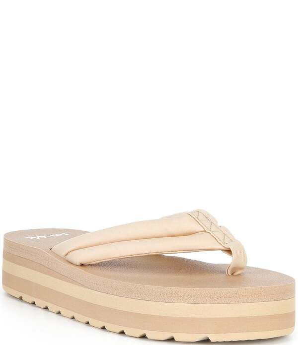 サヌーク レディース シューズ サンダル プラットフォーム Sanuk Womens Yoga PuffnStuff Platform Flip Flopsandollar サンド