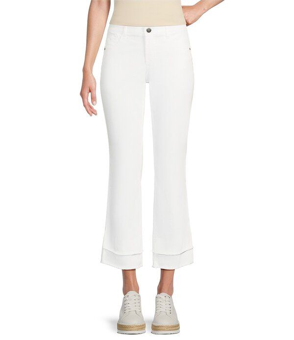 デモクラシー レディース ボトムス カジュアルパンツ フレア Democracy AbsolutionR Double Layer Fray Hem Crop Kick Flare Leg Pants Optic White ホワイト