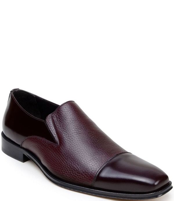 ベルヴェデール メンズ シューズ スリッポン・ローファー ダービー キャップ レザー Belvedere Mens Andreo Deerskin Leather and Italian Calf Leather Cap Toe Derby Dresshoes