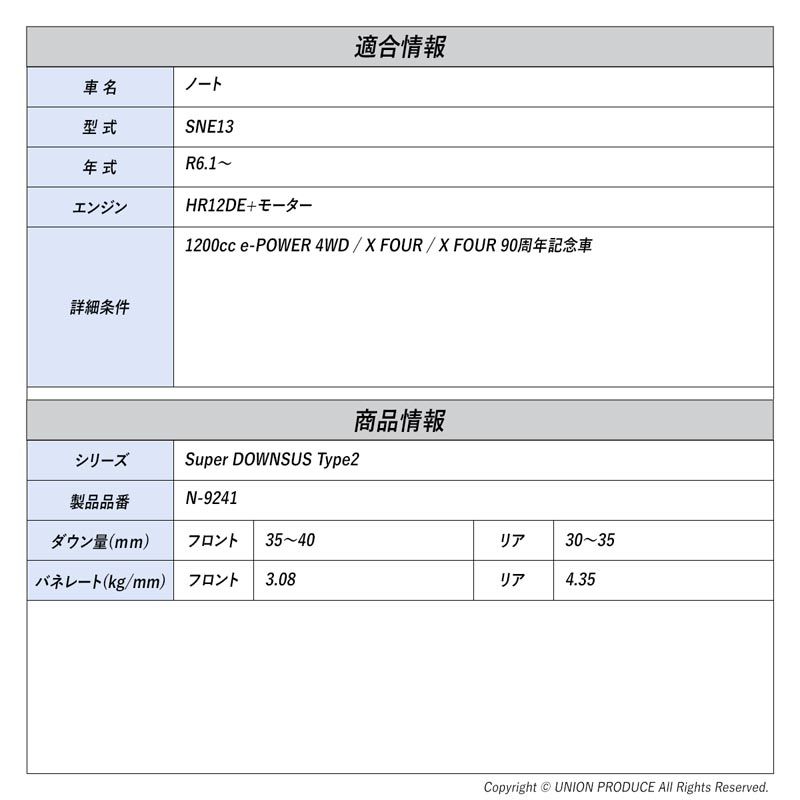 エスペリア]ノート SNE13 / 4WD 1200cc e-POWER(R6.1～)用スーパー