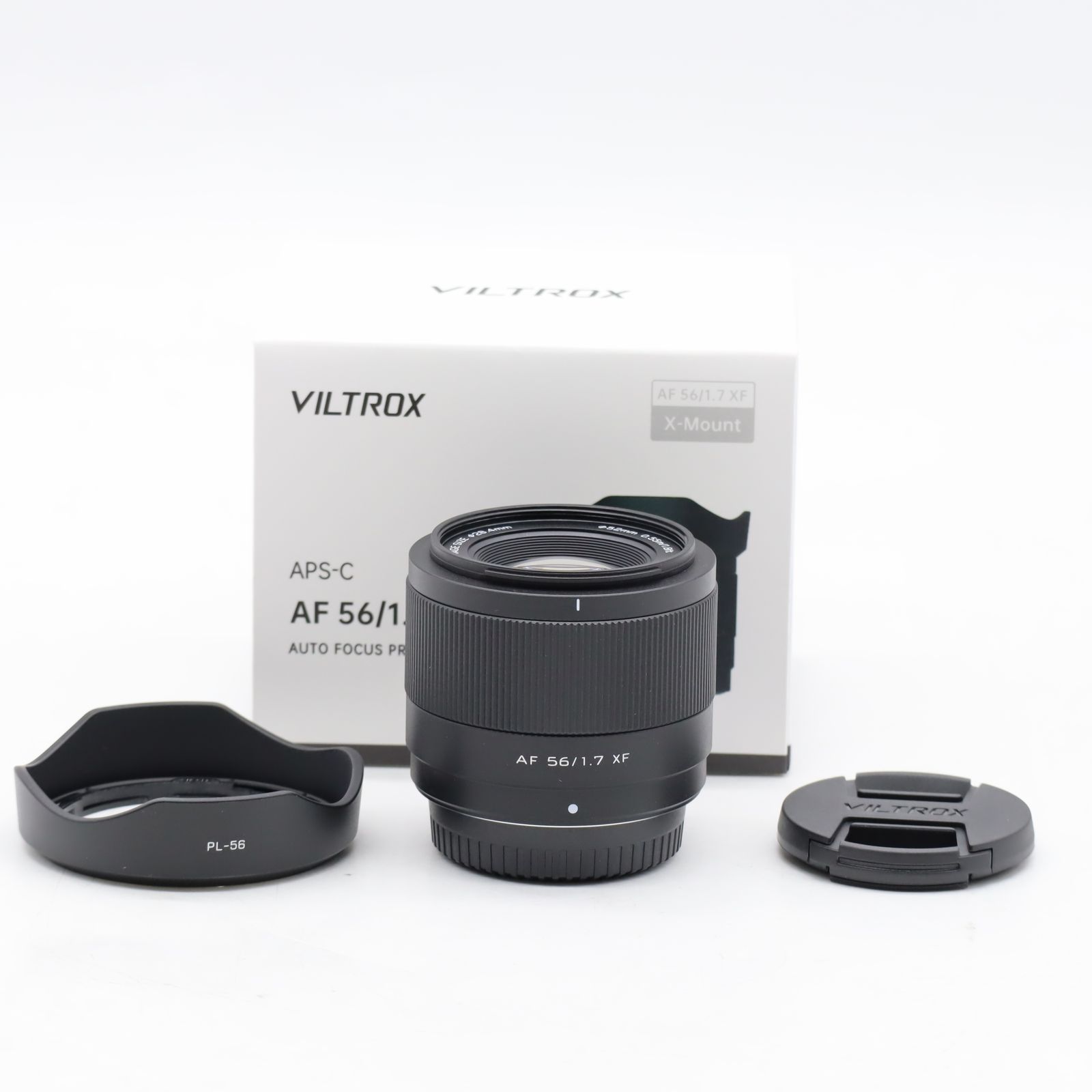 VILTROX AF 56mm F1.7 AIR STM ED IF フジフイルムX用 ブラック｜APS-C対応 単焦点中望遠レンズ｜大口径F1.7 ポートレート向け【中古】
