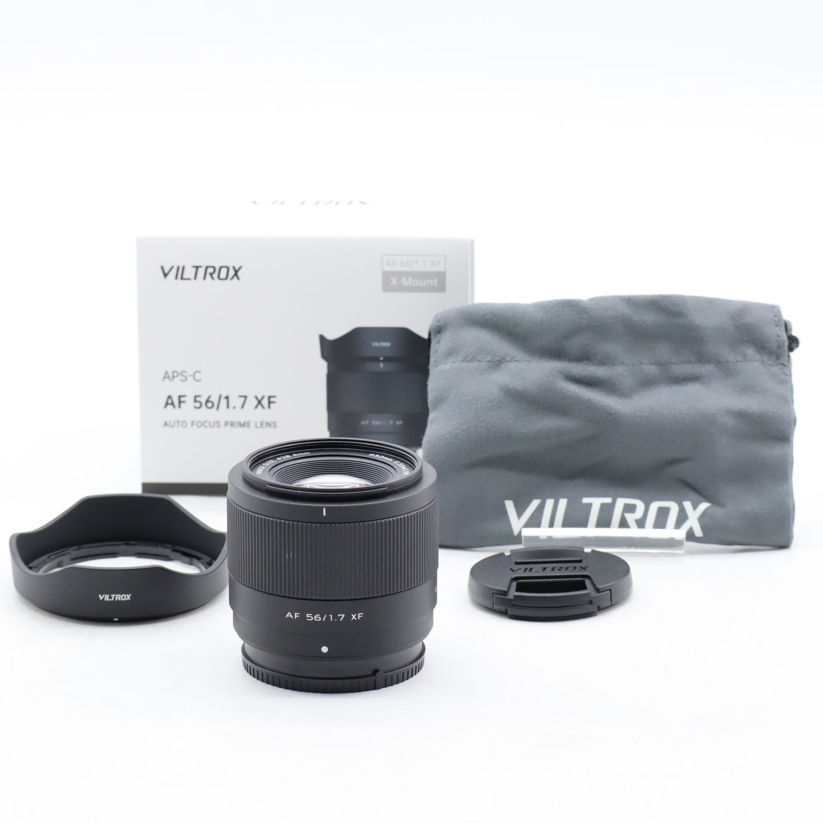 VILTROX AF 56mm F1.7 AIR STM ED IF フジフイルムX用 ブラック｜APS-C対応 単焦点中望遠レンズ｜大口径F1.7 ポートレート向け【中古】