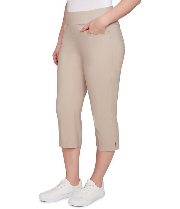 ルビーアールディー レディース ボトムス カジュアルパンツ ストレート プチ キャップ Ruby Rd Petite Size Stretch Straight Leg PullOn Capri Pants Chino