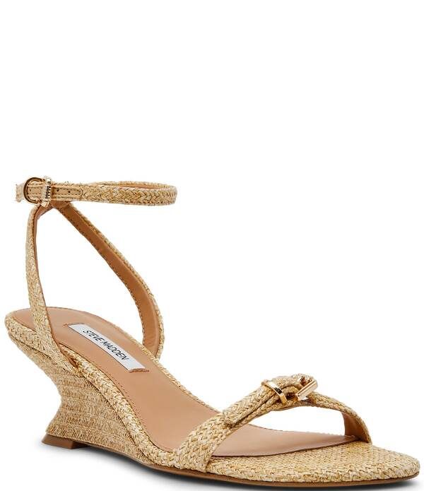 スティーブ マデン レディース シューズ サンダル Steve Madden Zaloma Raffia Sculpted Wedge Dressandals Raffia